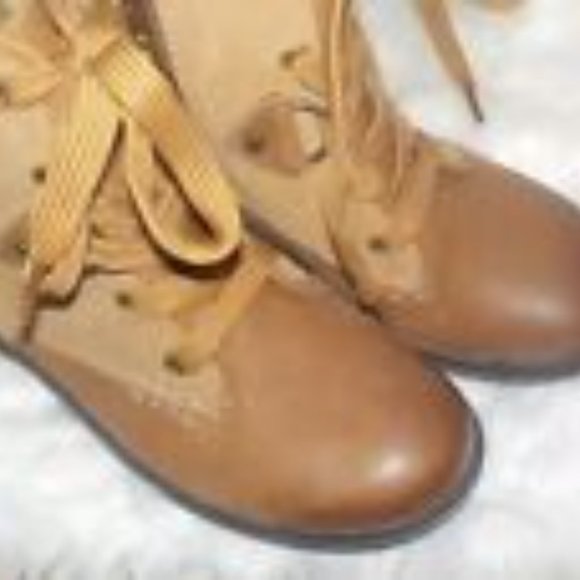 UGG HAPSBURG WOMEN'S SIZE 6 1/2 WATERPROOF BROWN LEATHER ANKLE BOOTS - Picture 4 of 6